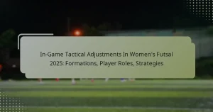 In-Game Tactical Adjustments In Women’s Futsal 2025: Formations, Player Roles, Strategies