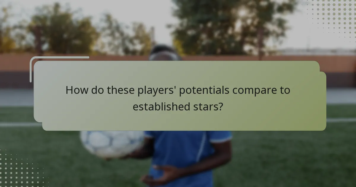 How do these players' potentials compare to established stars?