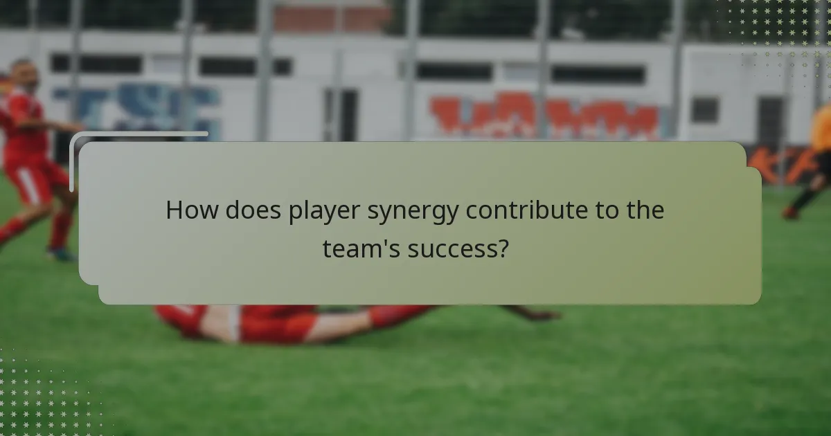 How does player synergy contribute to the team's success?