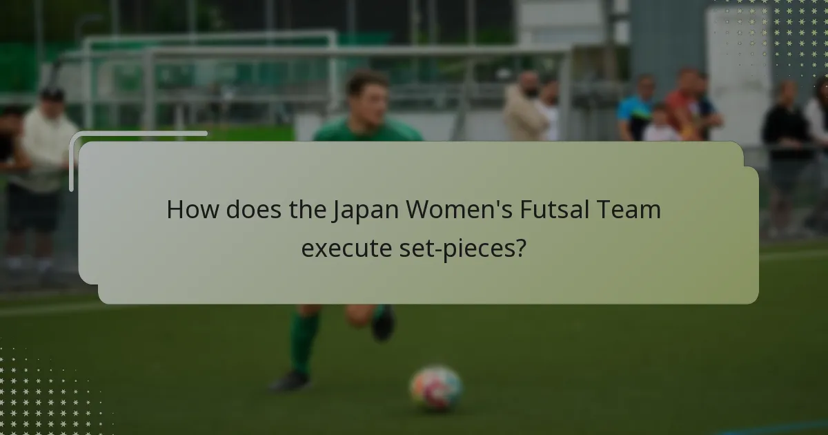 How does the Japan Women's Futsal Team execute set-pieces?
