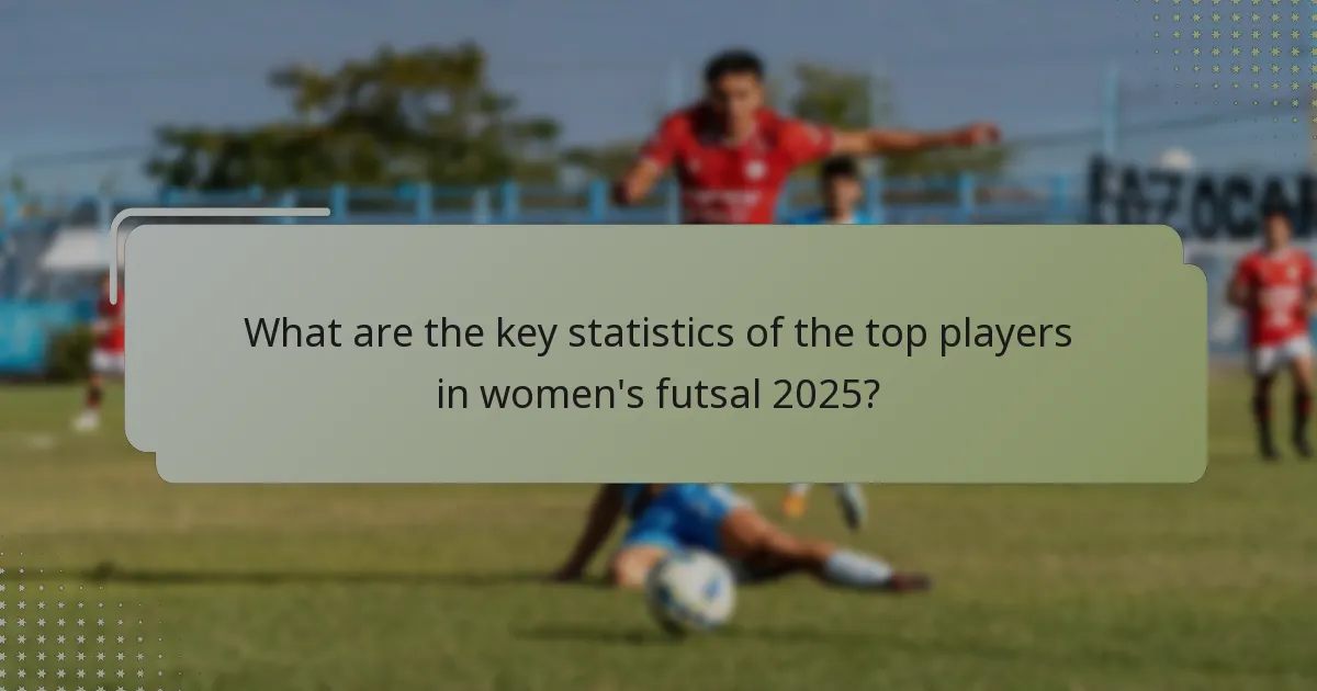 What are the key statistics of the top players in women's futsal 2025?