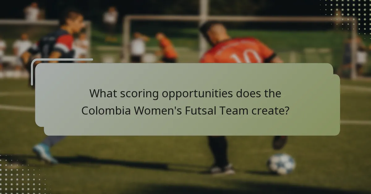 What scoring opportunities does the Colombia Women's Futsal Team create?